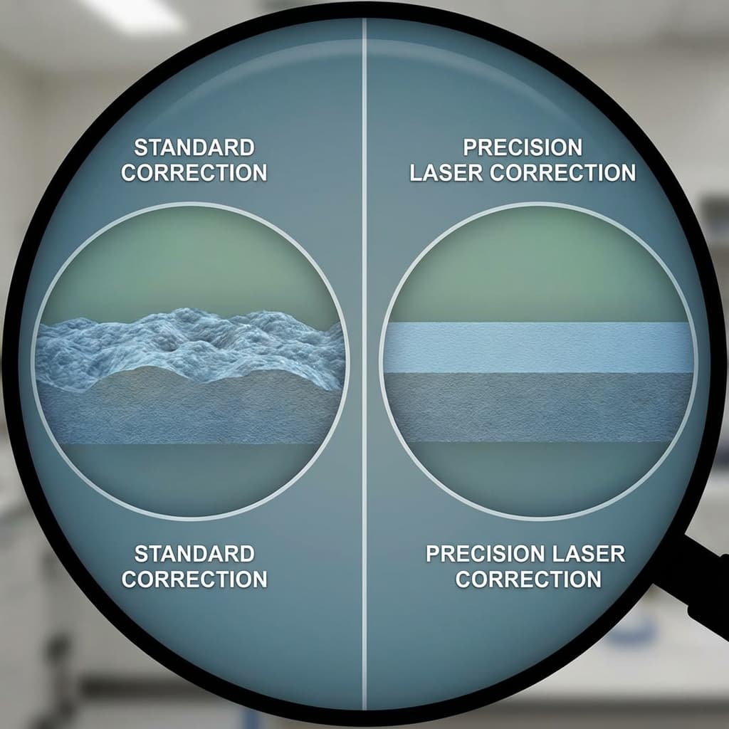 각막 표면 비교 현미경 사진